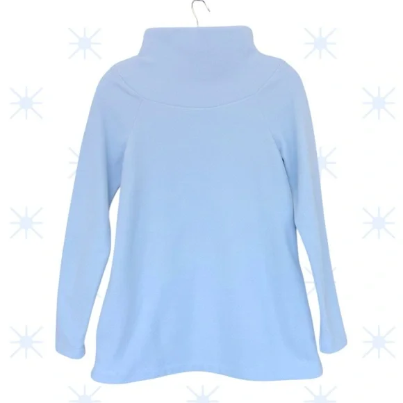 Dudley Stephens Marielle Mock Neck Tunic Ice Blue Vello Fleece Small NWT - Picture 4 of 10